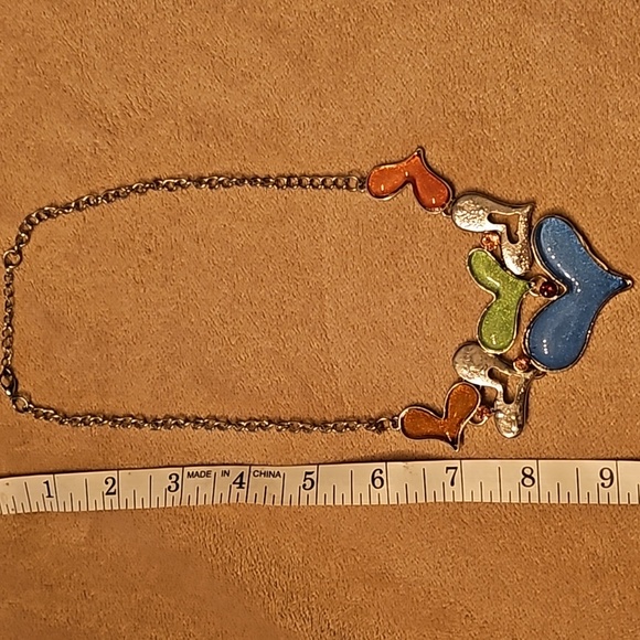 Glass Cartoon Hearts Necklace - Picture 4 of 5